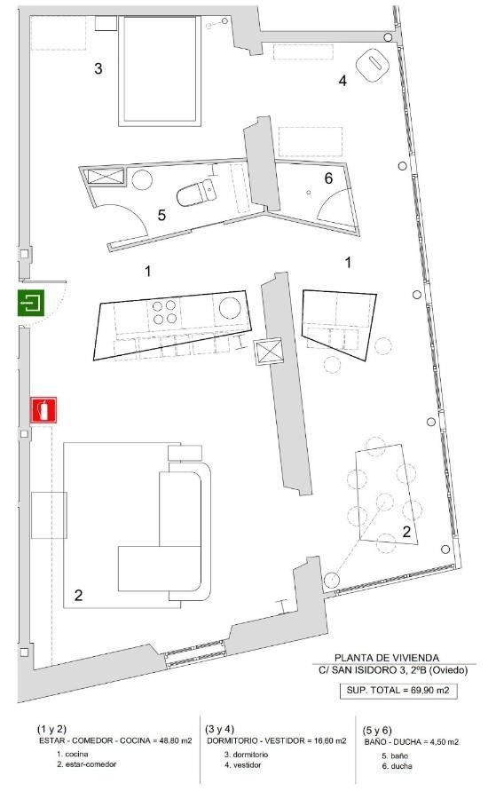 Loft-Atelier En Oviedo Leilighet Eksteriør bilde